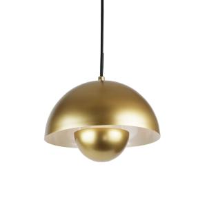 Plafonnier nordique forme champignon métal doré 23cm