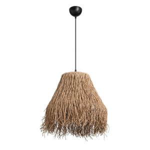 plafonnier suspension luminaire å27 marron d36.5x90cm