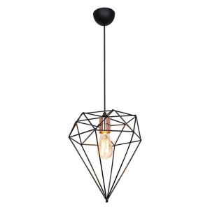 plafonnier suspension luminaire  å27 métal noir d30x35cm