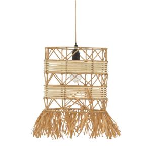 plafonnier suspension luminaire en jute  30x110 cm