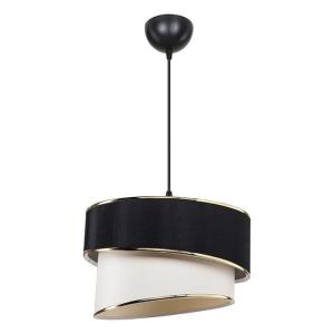 plafonnier suspension luminaire loopy å27 noir-blanc d30x18…