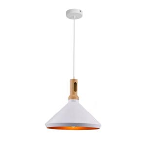 plafonnier suspension luminaire métal blanc doré 35x24 cm