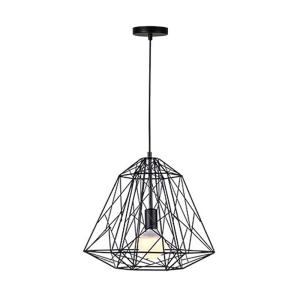 plafonnier suspension luminaire métal noir 40x35 cm