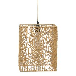 plafonnier suspension luminaire papier tressé 30x27x110 cm