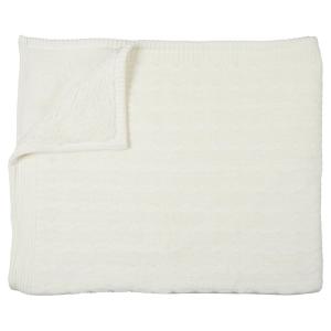 Plaid  120x150cmm torsadé crème et sherpa