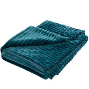 Plaid    130x170 cm bleu en polyester