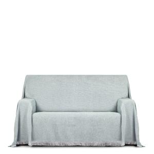 Plaid 3 places bleu ciel 230 cm (Mesures comptant les frang…