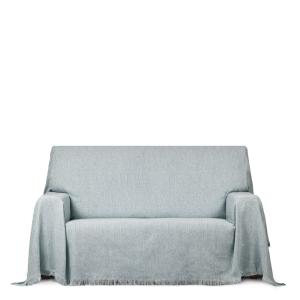 Plaid 4 places bleu ciel 300 cm (Mesures comptant les frang…