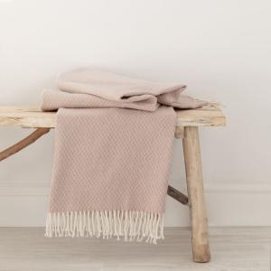 Plaid 70% Coton Rose 130x170 cm