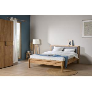 Plaid à franges en coton bleu 130 x 170 cm