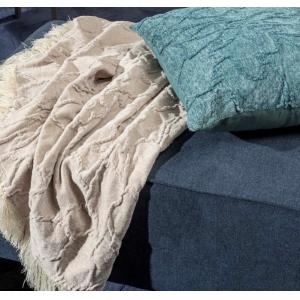 Plaid Beige 140x180 cm Fleuri