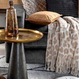Plaid Beige 140x180 cm Impression animal