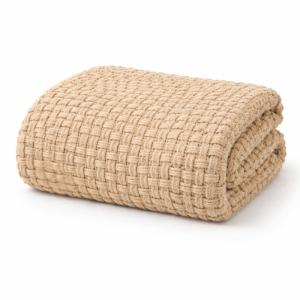 Plaid Beige Polyester H0.5xl130xL180cm