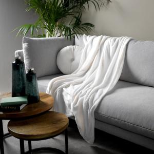 Plaid Blanche 150x200 cm Couleur unie