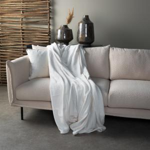 Plaid Blanche 200x220 cm Couleur unie