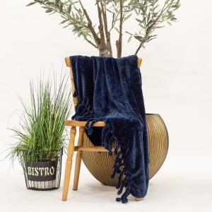 Plaid Bleu 140x180 cm Couleur unie