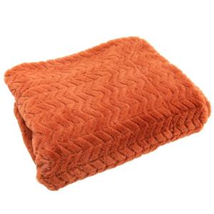 Plaid Chevron  130x170 orange en polyester