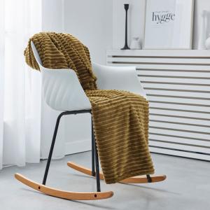 Plaid cotelé uni  150x200 cm Bronze