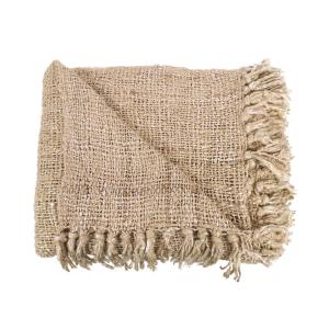 Plaid Coton Beige 130x170x3,5cm