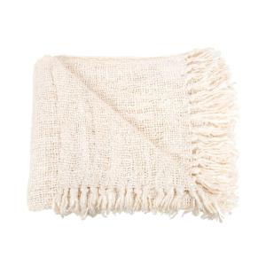 Plaid Coton Crème 130x170x3,5cm