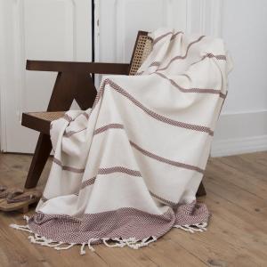 Plaid coton tomette 130x170