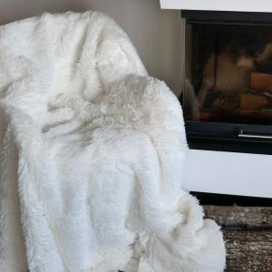 Plaid couverture Longwool naturel 220x240cm