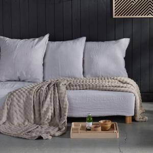 Plaid damier uni  130x180cm Beige