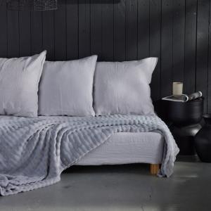 Plaid damier uni  130x180cm Gris