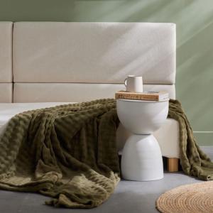 Plaid damier uni  130x180cm Vert