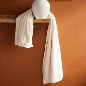 Plaid damier uni  180x220cm Blanc