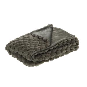 Plaid Diana kaki 130x170 cm vert en polyester