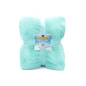 Plaid  doublé imitation ''Lapin'' Cocoon Aqua 130x170cm