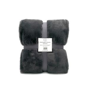 Plaid doublé imitation ''Lapin'' Cocoon Gris Anthracite 130…