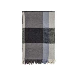 Plaid en coton 170 x 130 cm gris