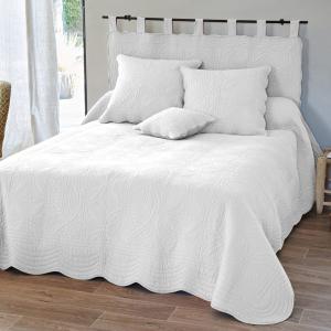 Plaid en coton blanc 150x150cm