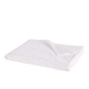 Plaid en coton blanc motif tissé jacquard 220x240