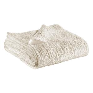 Plaid  en coton craie 140 x 200 cm