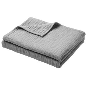 Plaid en coton gris perle 130x150cm
