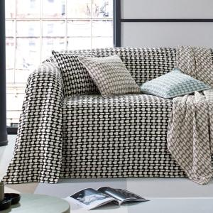 Plaid en coton noir 150x150