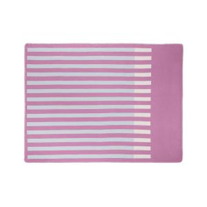 Plaid en coton rayé, lilas