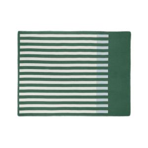 Plaid en coton rayé, vert