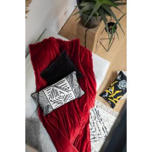 Plaid en Coton rouge 135x200 cm