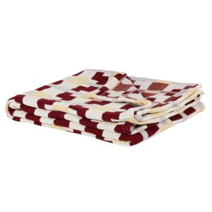 Plaid en coton tissé motif géométrique multicolore 130x170…