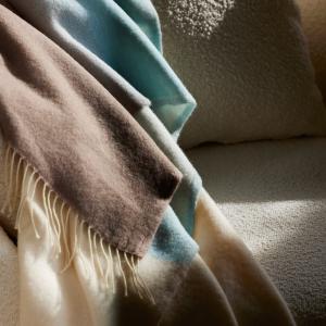 Plaid en Dégradé de laine vierge Multicolore