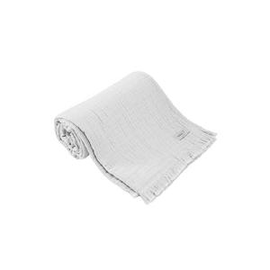 Plaid en gaze de coton blanc 125 x 180 cm