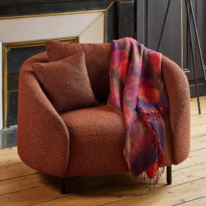 Plaid en Jacquard de coton et laine mérinos Multicolore