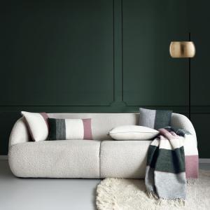Plaid en laine de fête vert aube 140x200