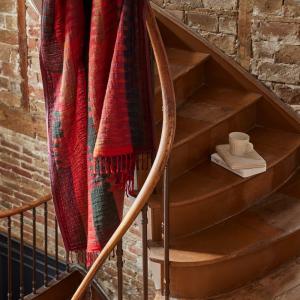 Plaid en laine rouge 240x260 cm