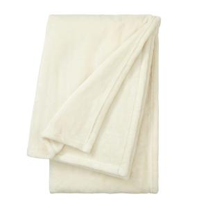 Plaid en polaire ecru 140 x 200 cm