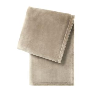 Plaid en polaire taupe 130 x 170 cm